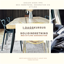 Kursus i boligindretning og styling -  Næste dagskursus er den 28. oktober 2024